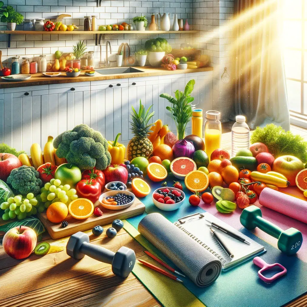 Combinazione di nutrizione sana e allenamento fisico come chiave per recuperare la forma forma dopo le feste.